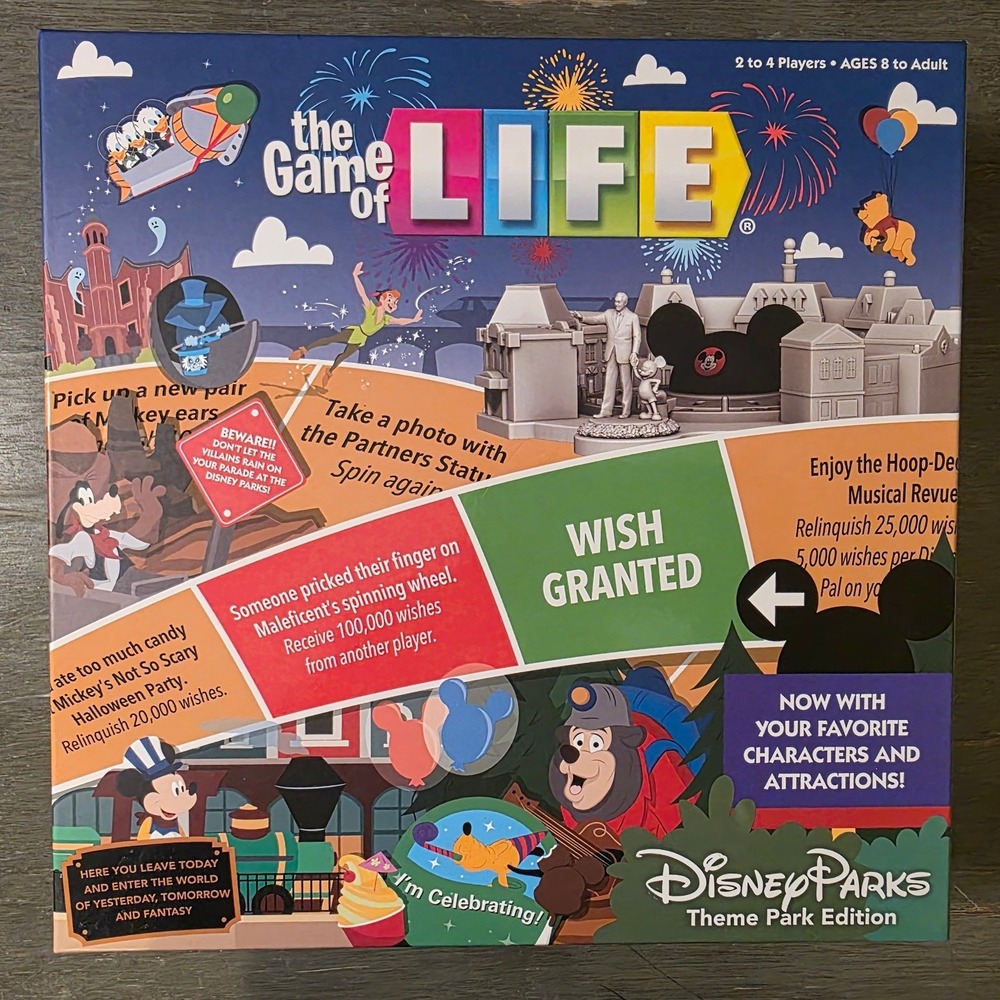 Disney Parks Theme Park Edition The Game of Life Board Game COMPLETE GAME